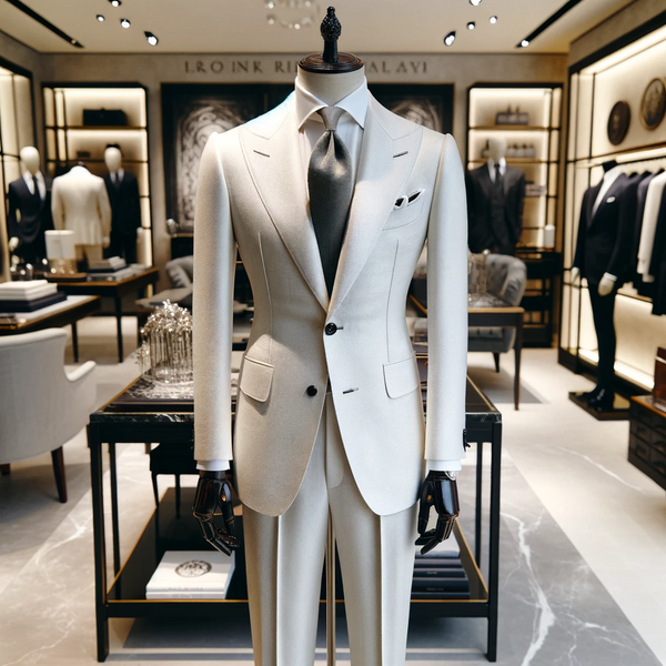 Peak Lapel 100% Wool Italian-Style Suit for the Modern Gentleman